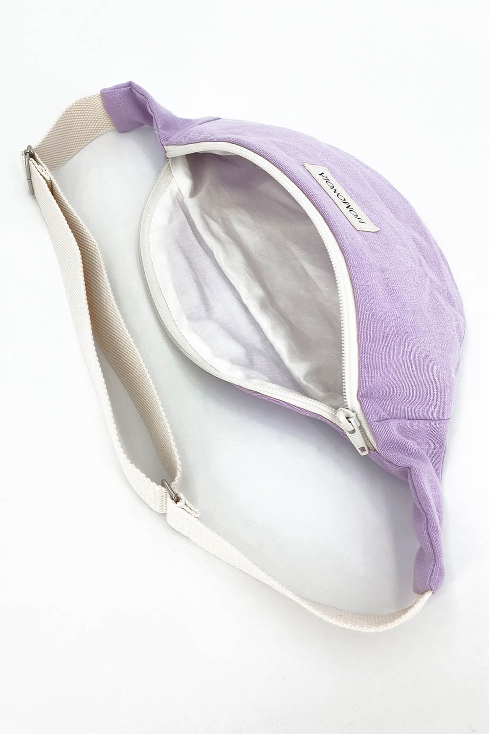 Sac banane en coton lilas