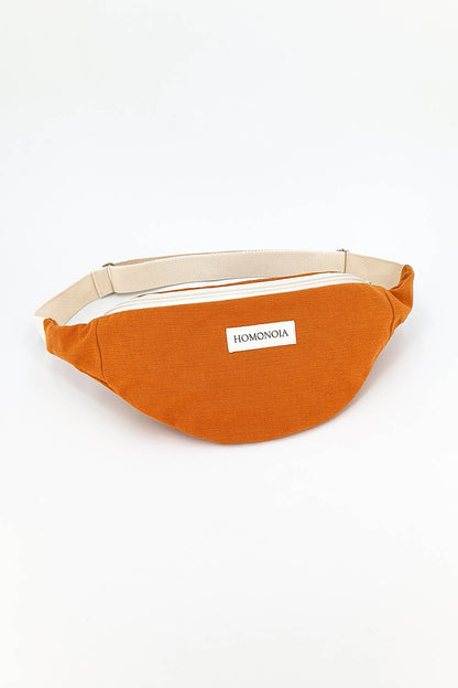 Sac banane en coton orange