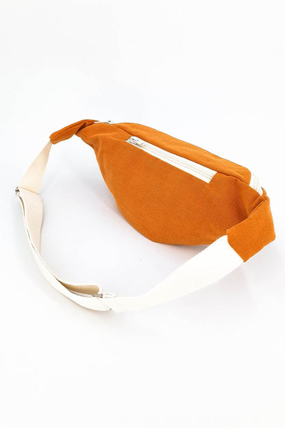 Sac banane en coton orange