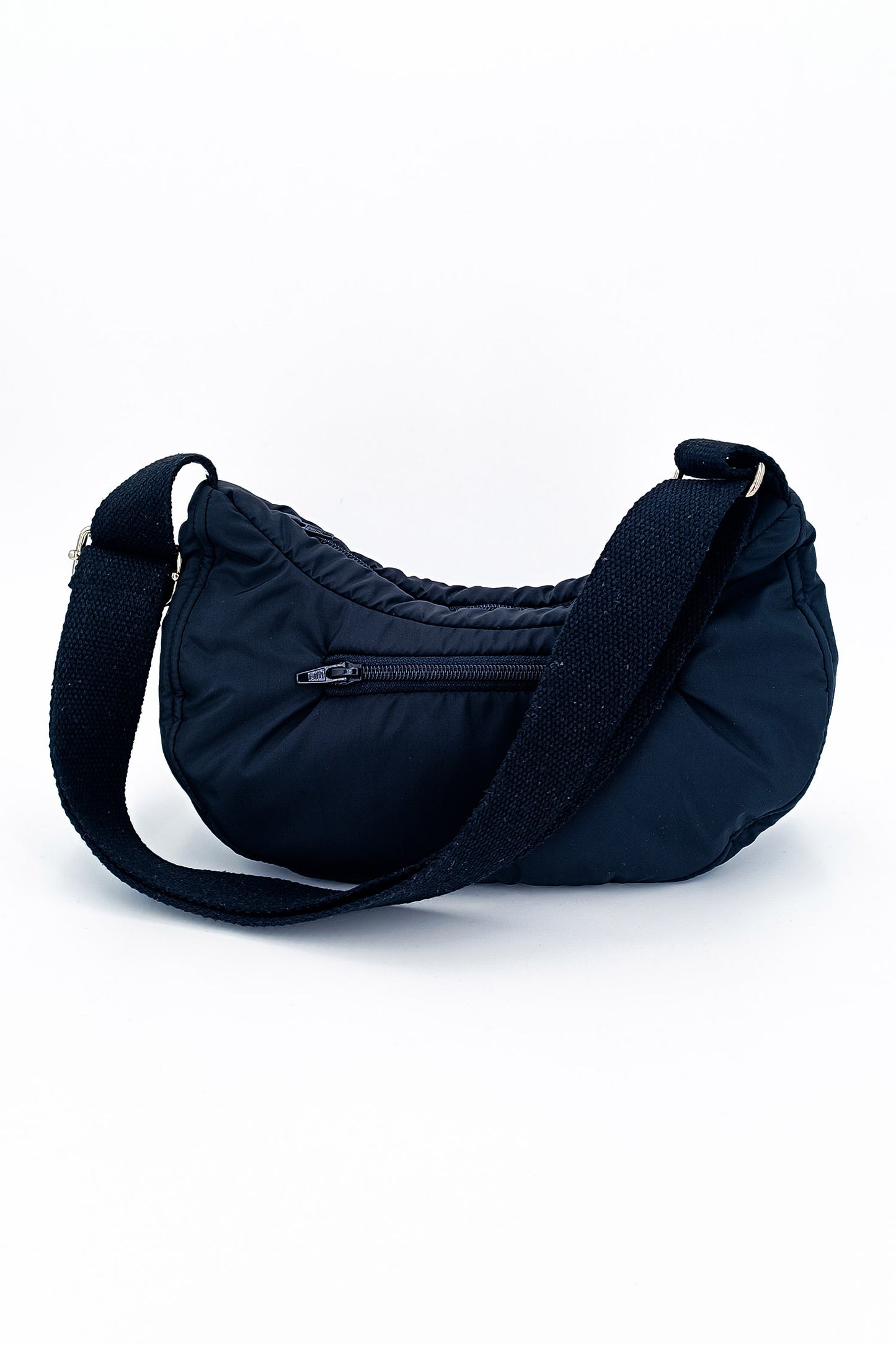 Sac demi-lune Gisèle en nylon noir